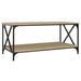 Coffee Table Sonoma Oak 100x50x45 cm Engineered Wood and Iron.