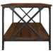 Coffee Table Brown Oak 100x50x45 cm Engineered Wood and Iron.