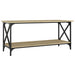 Coffee Table Sonoma Oak 100x45x45 cm Engineered Wood and Iron.