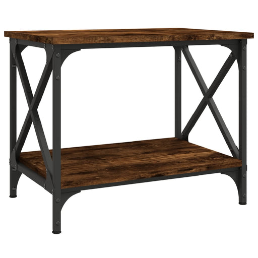 Side Table Smoked Oak 55x38x45 cm Engineered Wood.