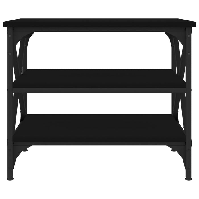 Side Table Black Engineered Wood 55 cm