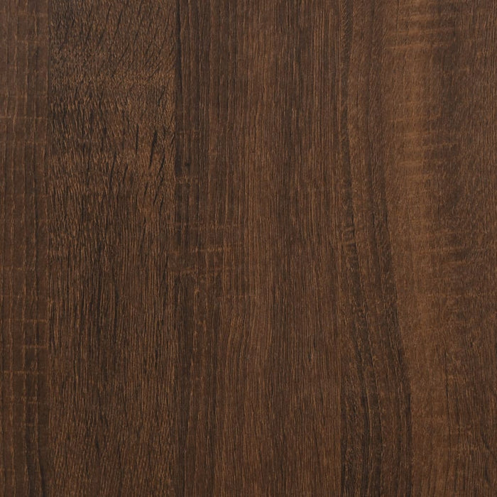 Side Table Brown Oak Engineered Wood 55 cm