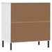 Sideboard with 3 Drawers White 77x40x79.5 cm Solid Wood OSLO.