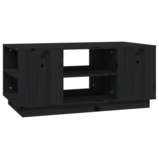 Coffee Table Black 90x49x40.5 cm Solid Wood Pine.