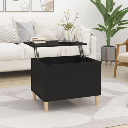 Coffee Table Black 60x44.5x45 cm Engineered Wood.