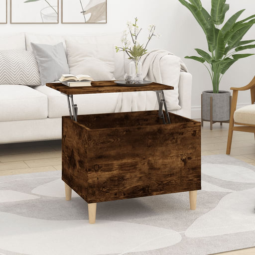 Coffee Table Smoked Oak 60x44.5x45 cm Engineered Wood.