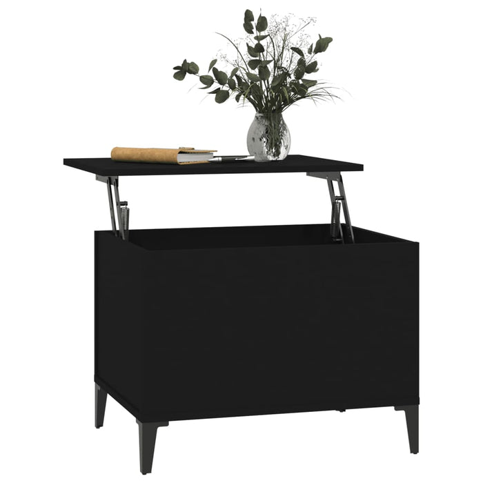 Coffee Table Black 60x44.5x45 cm Engineered Wood.