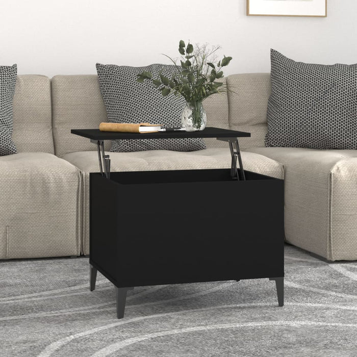 Coffee Table Black 60x44.5x45 cm Engineered Wood.