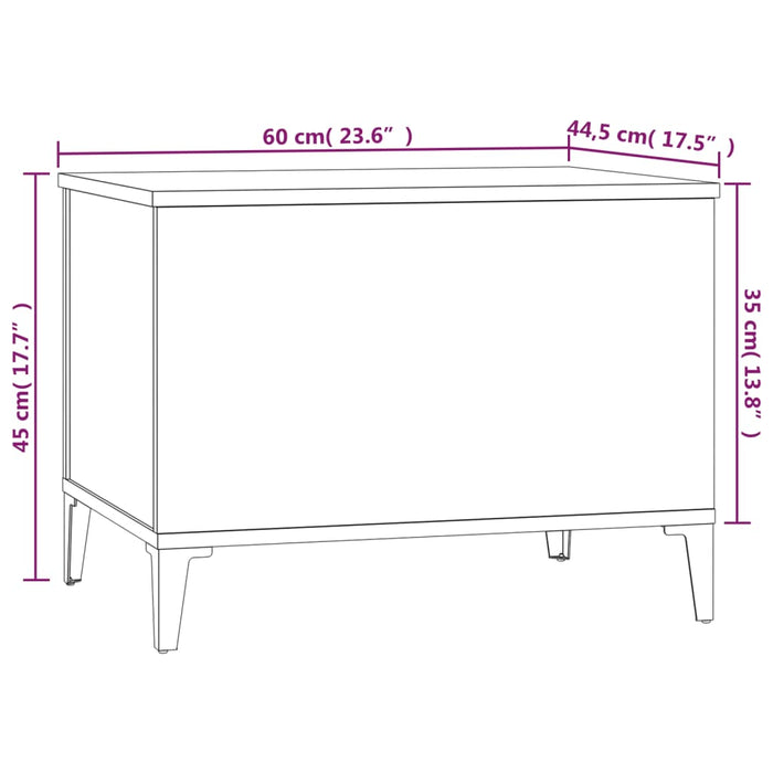 Coffee Table Sonoma Oak 60x44.5x45 cm Engineered Wood.