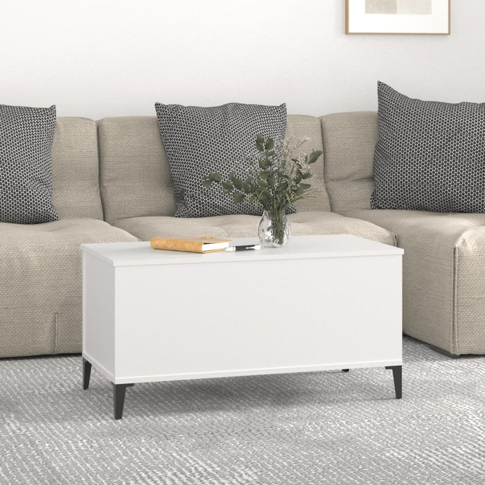 Coffee Table White 90x44.5x45 cm Engineered Wood.