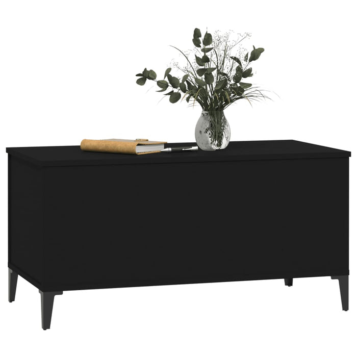 Coffee Table Black 90x44.5x45 cm Engineered Wood.