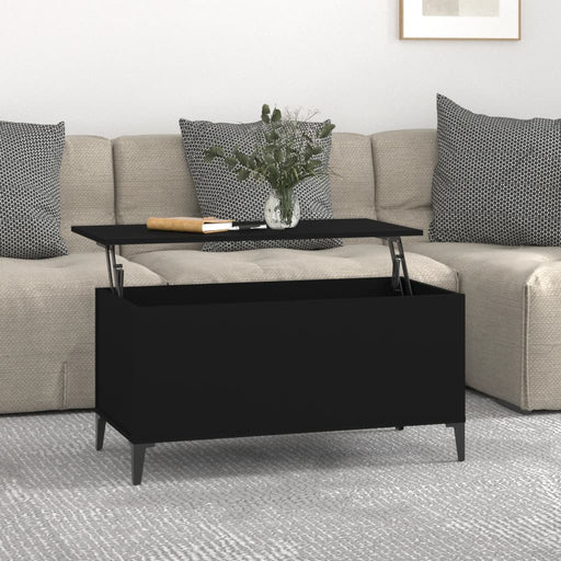 Coffee Table Black 90x44.5x45 cm Engineered Wood.