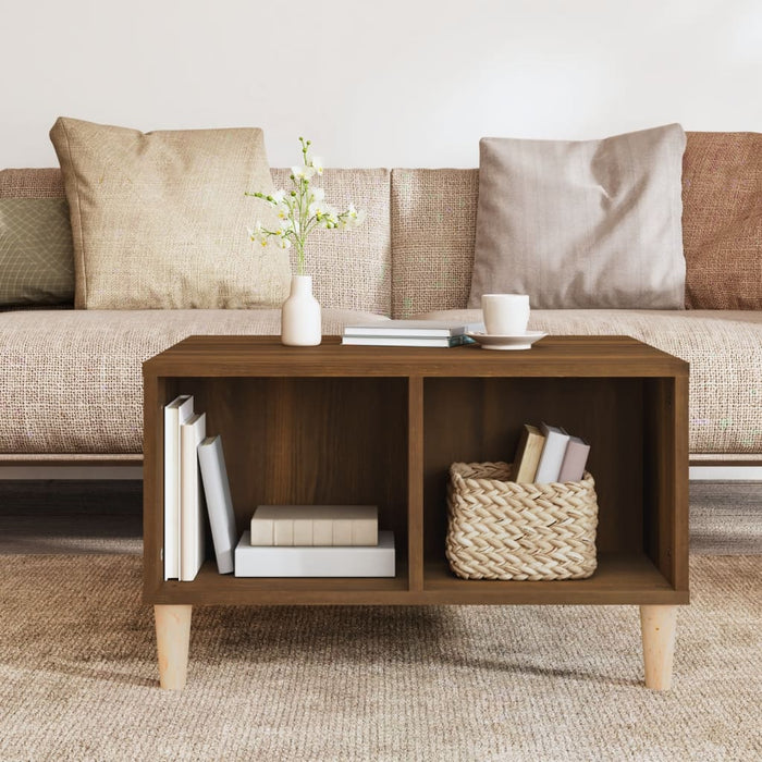 Coffee Table Brown Oak 60x50x36.5 cm Engineered Wood.