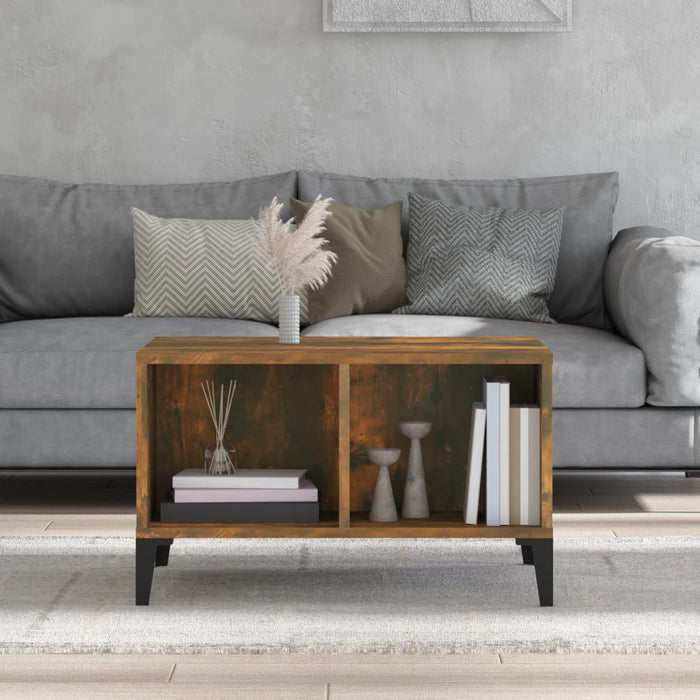 Coffee Table Smoked Oak 60x50x36.5 cm Engineered Wood.