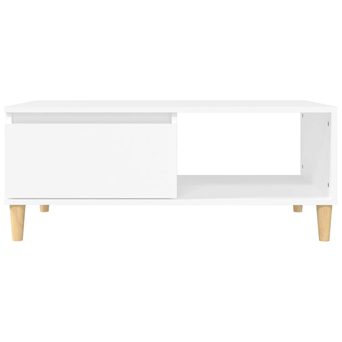 Coffee Table White 90x50x36.5 cm Engineered Wood.