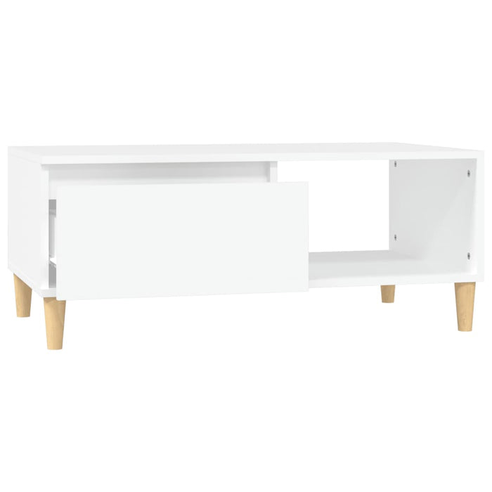 Coffee Table White 90x50x36.5 cm Engineered Wood.