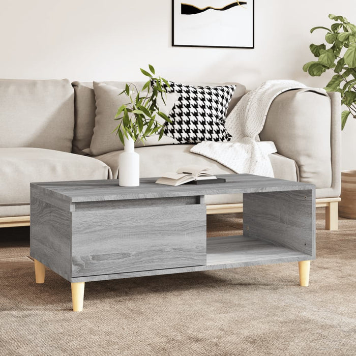 Coffee Table Grey Sonoma 90x50x36.5 cm Engineered Wood.