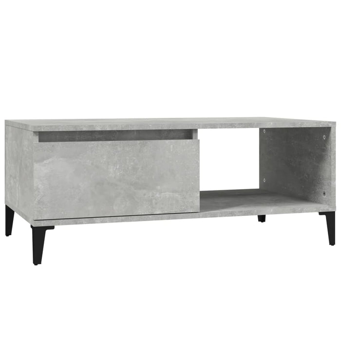 Coffee Table Concrete Grey 90x50x36.5 cm Engineered Wood.