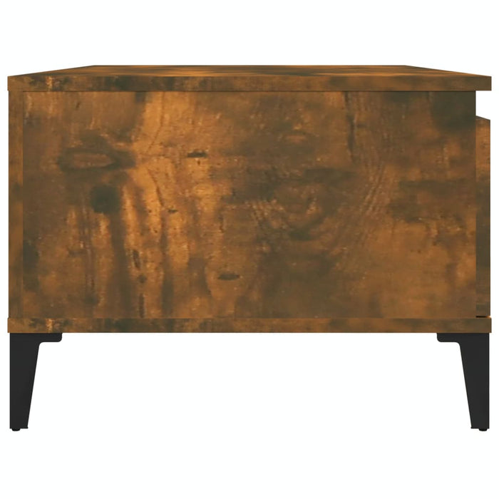 Coffee Table Smoked Oak 90x50x36.5 cm Engineered Wood.