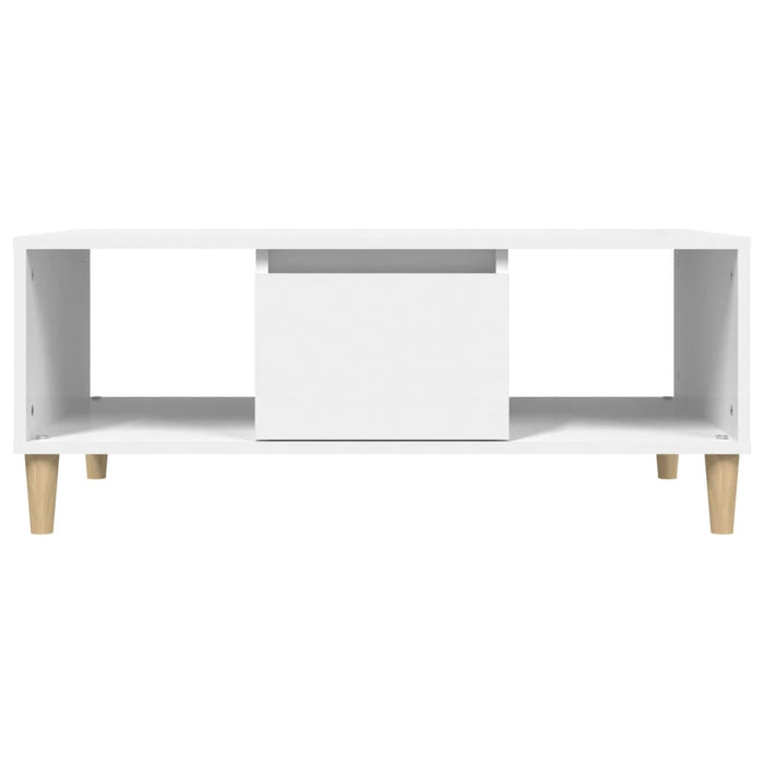 Coffee Table White 90x50x36,5 cm Engineered Wood.