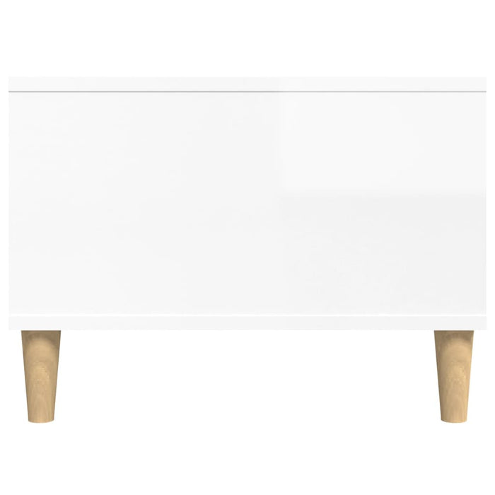 Coffee Table High Gloss White 90x50x36,5 cm Engineered Wood.
