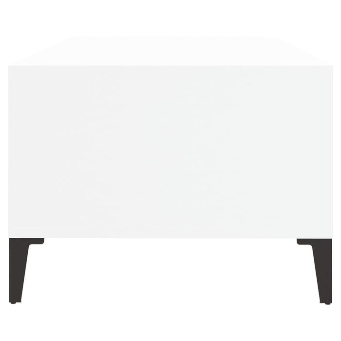 Coffee Table White 90x50x36.5 cm Engineered Wood.