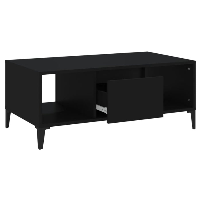 Coffee Table Black 90x50x36.5 cm Engineered Wood.