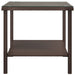 Side Table Brown 45x45x45 cm Poly Rattan and Tempered Glass.