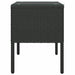 Side Table Black 53x37x48 cm Poly Rattan and Tempered Glass.