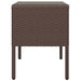 Side Table Brown 53x37x48 cm Poly Rattan and Tempered Glass.
