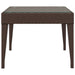 Side Table Brown 50x50x38 cm Poly Rattan and Tempered Glass.