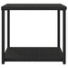 Side Table Black 55x45x49 cm Poly Rattan.