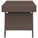 Foldable Side Table Brown 60x40x38 cm Poly Rattan.