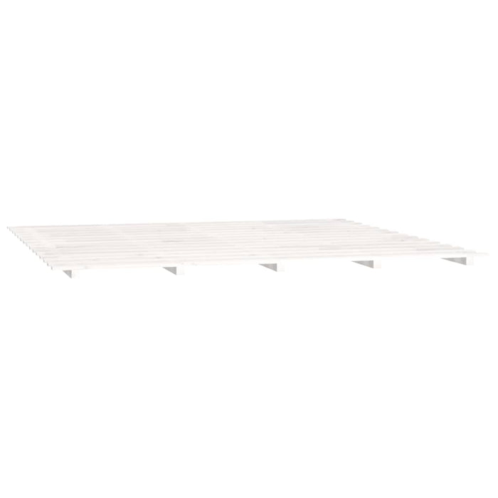 Bed Frame White 180x200 cm 6FT Super King Solid Wood Pine.