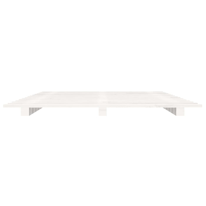 Bed Frame White 135x190 cm 4FT6 Double Solid Wood Pine.