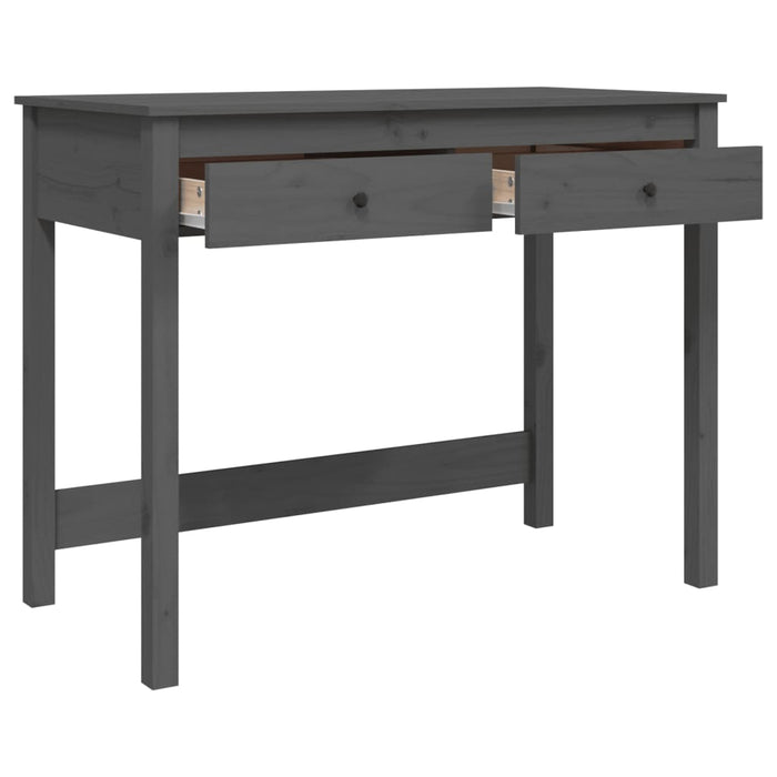 Desk with Drawers Grey 100x50x78 cm Solid Wood Pine.