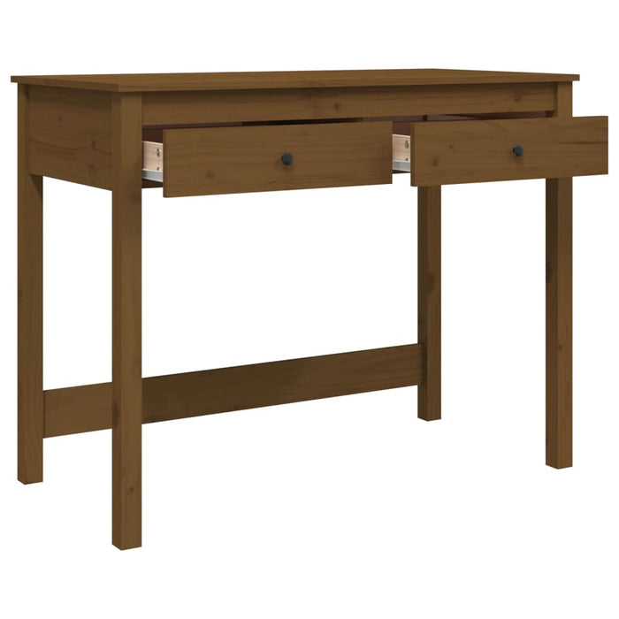 Desk with Drawers Honey Brown 100x50x78 cm Solid Wood Pine.