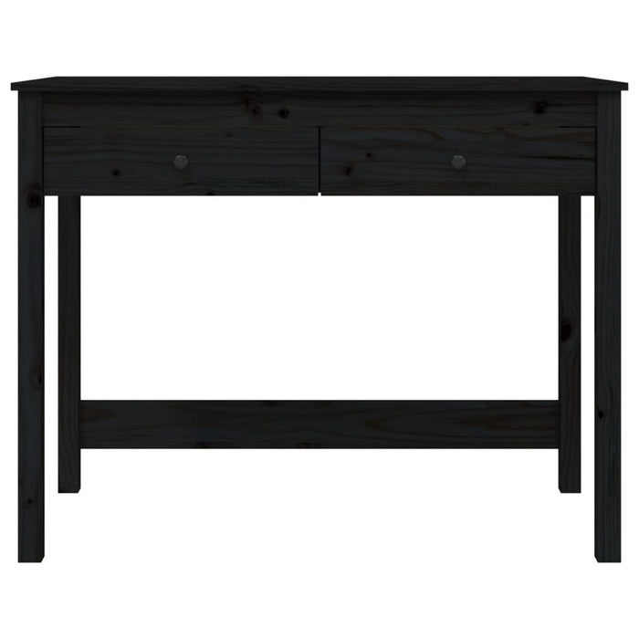 Desk with Drawers Black 100x50x78 cm Solid Wood Pine.