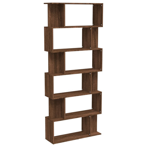 Book Cabinet/Room Divider Brown Oak 80x24x192 cm Engineered Wood.