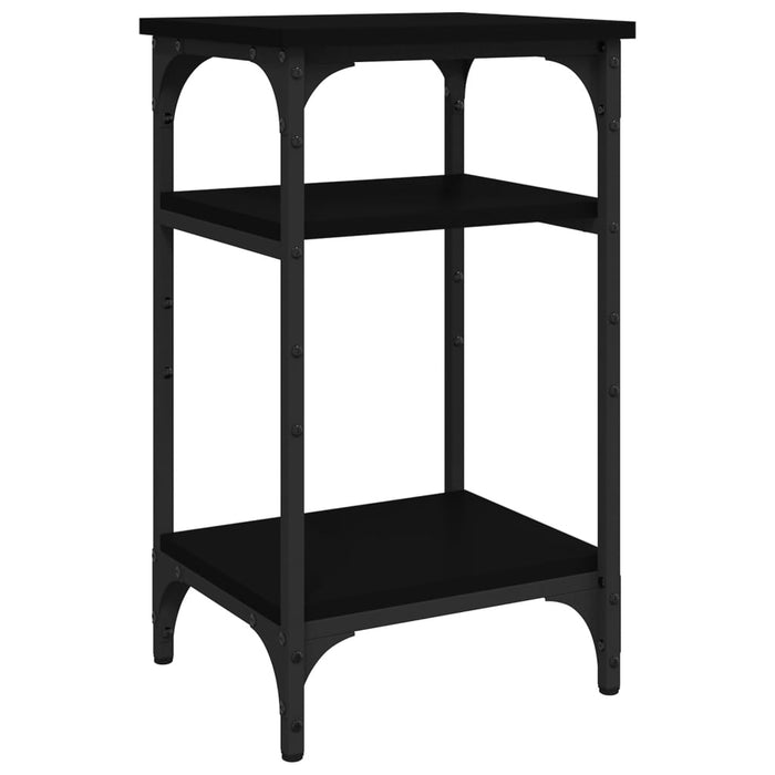Side Table Black Engineered Wood 35 cm