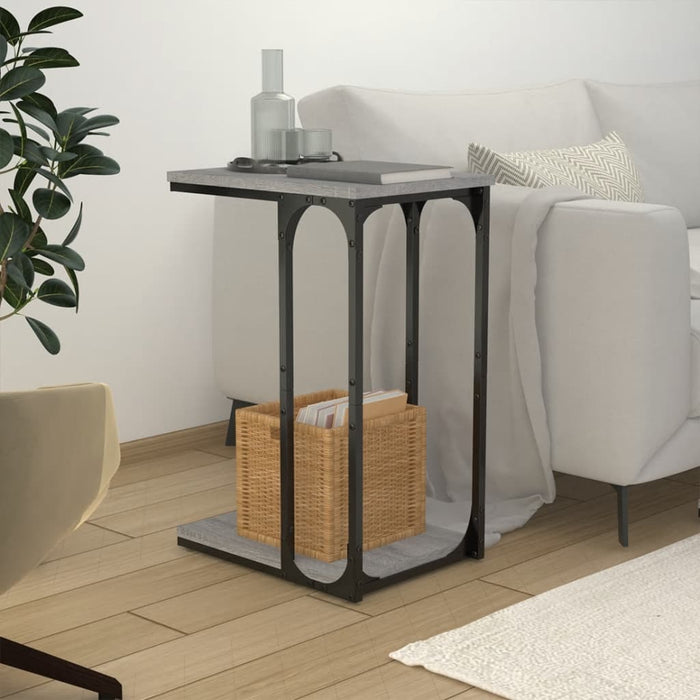 Side Table Grey Sonoma Engineered Wood 40 cm