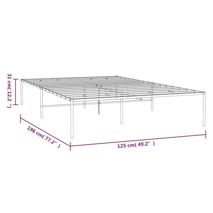 Metal Bed Frame Black 4FT Small Double 120 cm