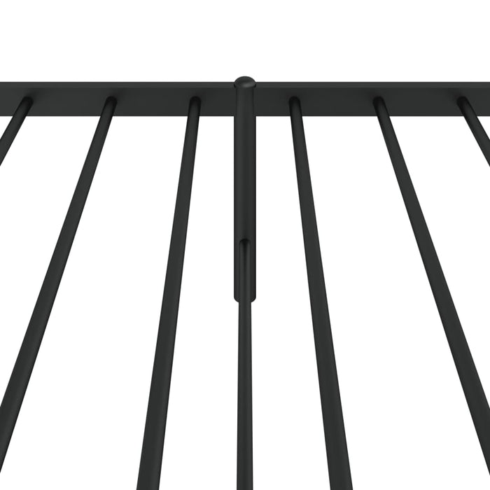 Metal Bed Frame with Headboard Black 2FT6 Small Single 75 cm