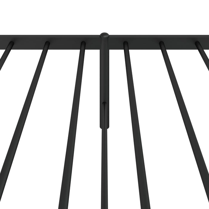 Metal Bed Frame with Headboard Black 3FT Single 90 cm