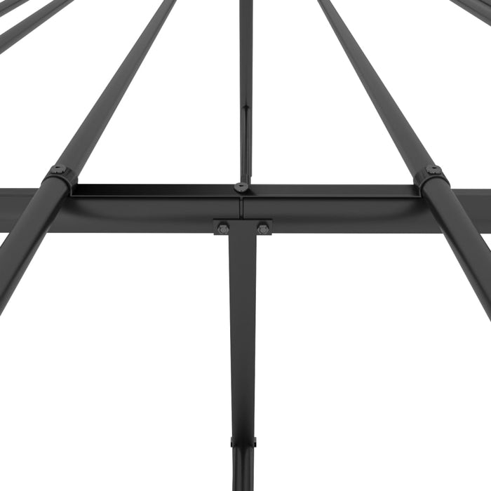 Metal Bed Frame with Headboard Black 5FT King Size 150 cm