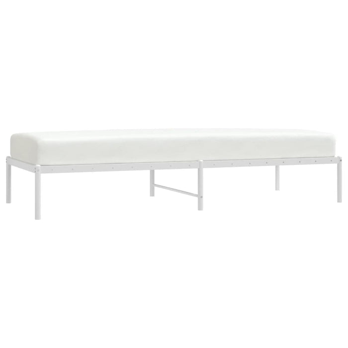 Metal Bed Frame White 80 cm
