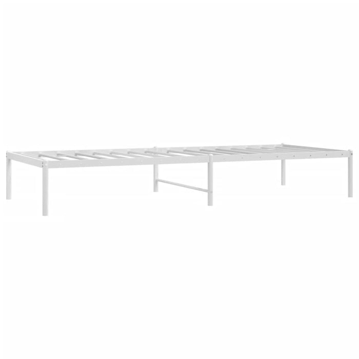 Metal Bed Frame White 80 cm