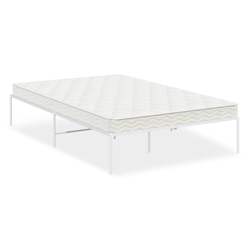 Bed Frame White 206x126x31 cm Steel.