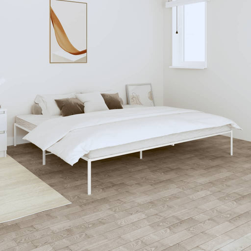 Metal Bed Frame White 193x203 cm.