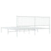 Bed Frame with Headboard White 208x208x90.5 cm Steel.
